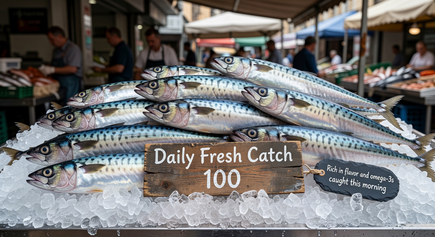 Fresh Fish on Ice at Market